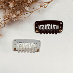 Barrette cheveux fille bleue marine et rouge Noël - Molly