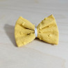 Barrette cheveux fille jaune moutarde plumetis - Aline